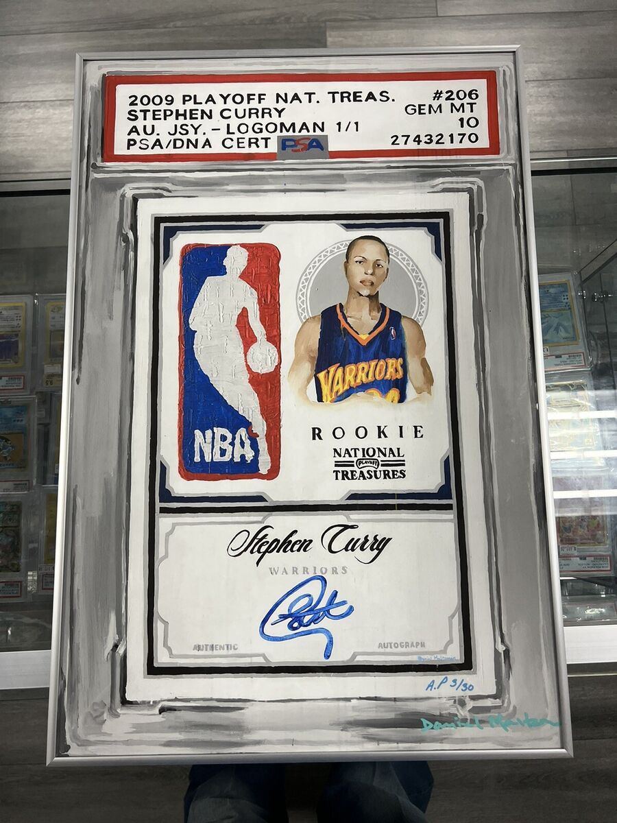 2009-10 panini national treasures stephen curry rookie logoman autograph