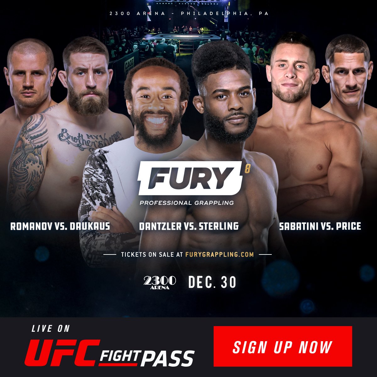 Aljamain Sterling vs Dantzler: Grappling Showdown at FURY Pro 8