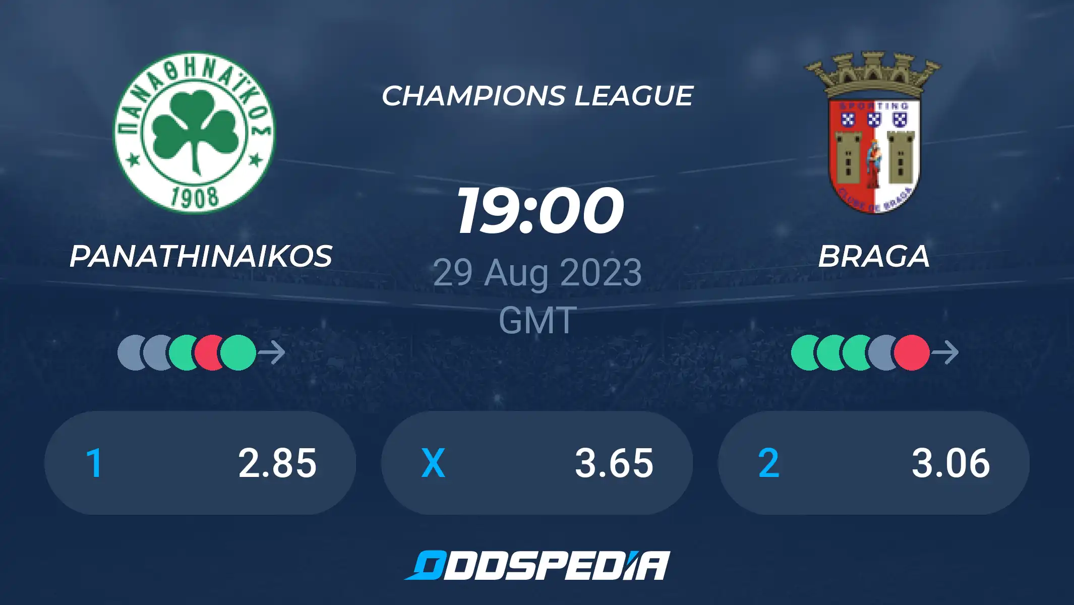 panathinaikos vs braga prediction