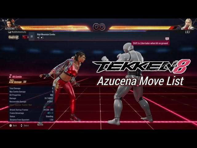 Azucena Move List in Tekken 8: Full Moveset Breakdown and Tips