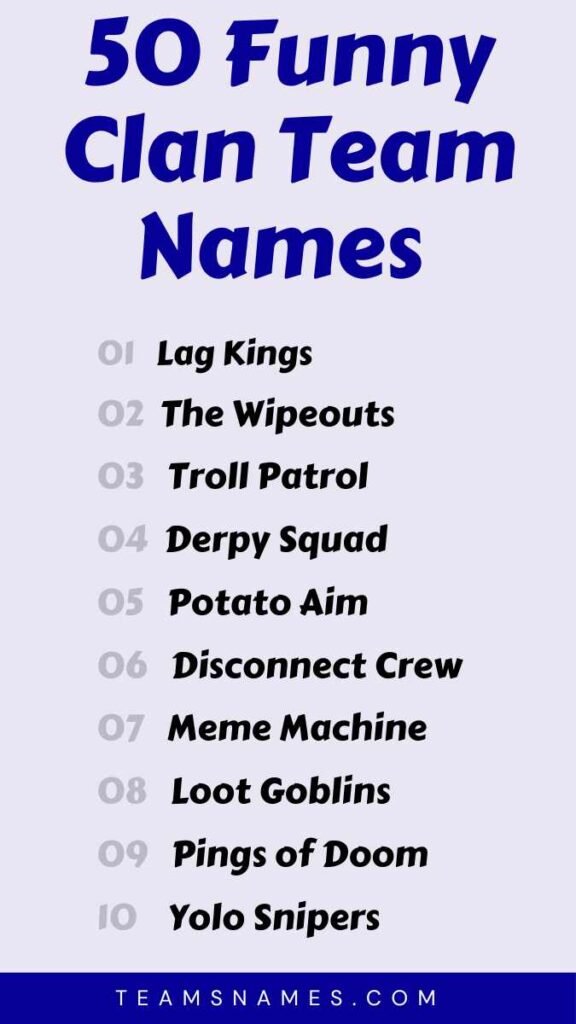 50+ Weird Clan Names for Gamers: Unique & Fun Ideas