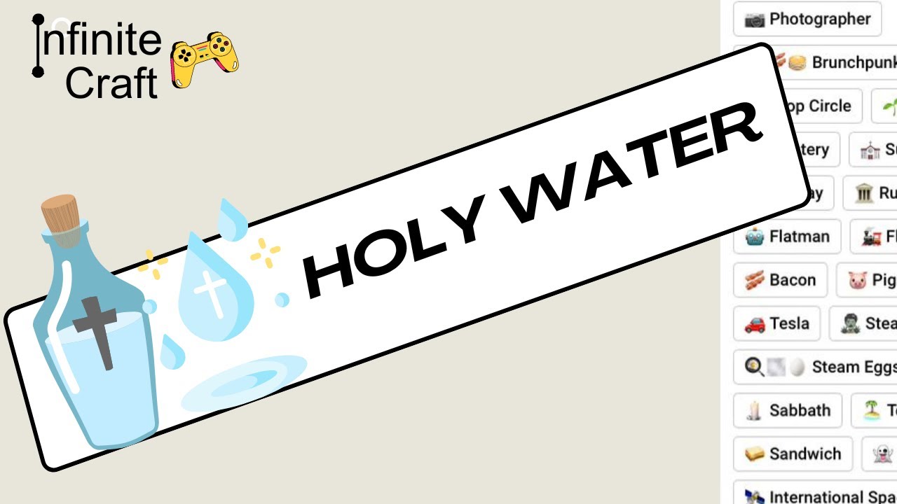 Infinite Craft: How to Make Holy Water and Unlock Its Hidden Power.