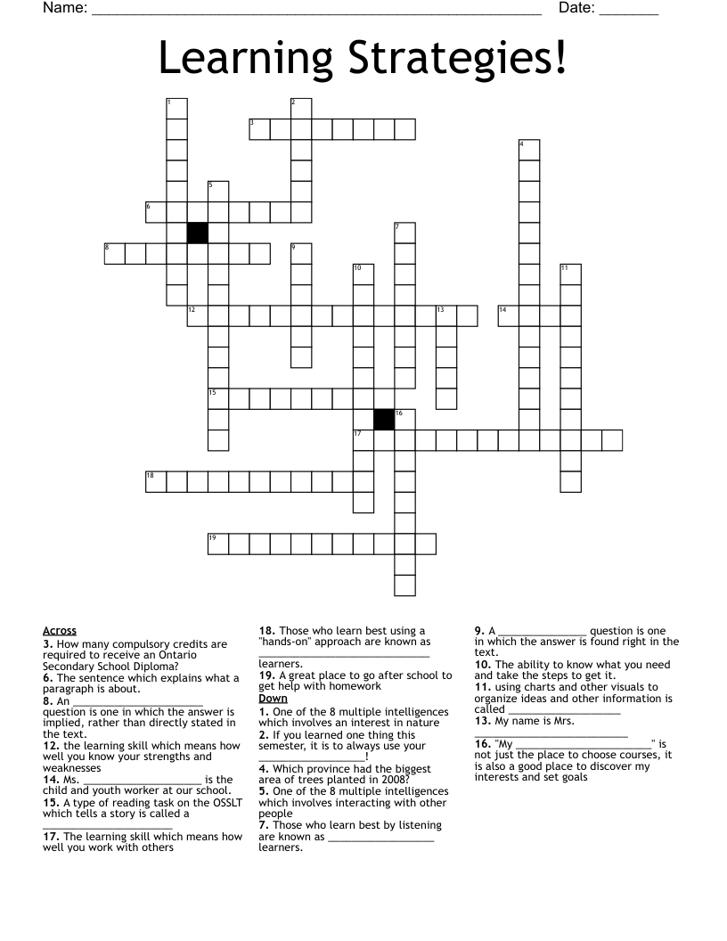 Ensemble Crossword Puzzles for All Levels? Learn Basic Strategies and Solve Them!