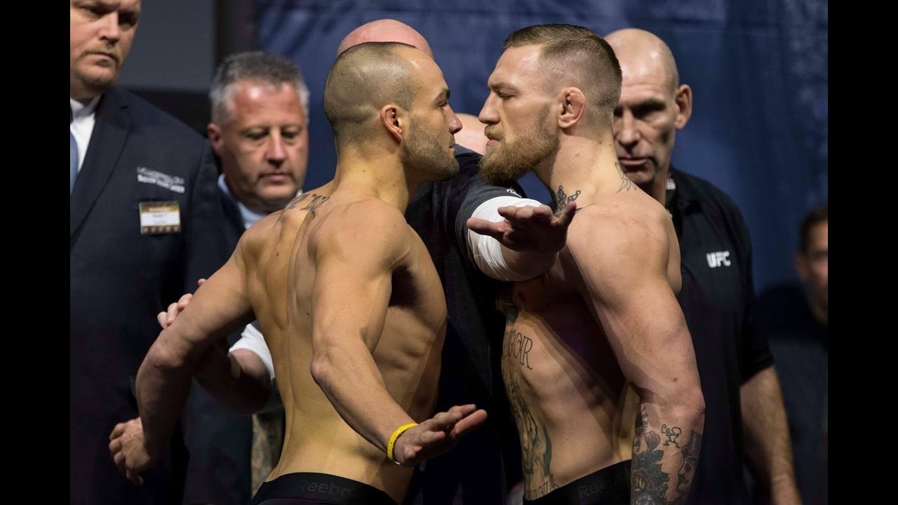 Watch Conor McGregor Weigh In: Intense Staredowns!