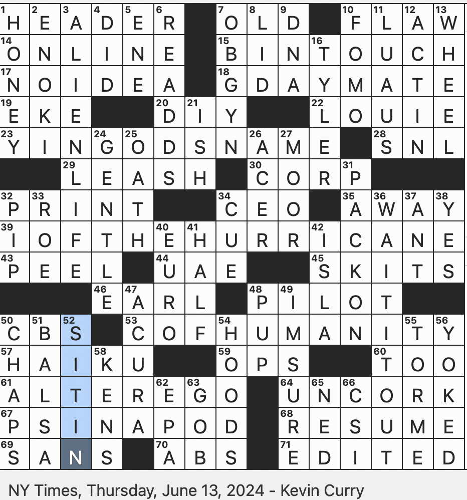 NYT Crossword Help:  Figuring Out the You Guys Stink Clue