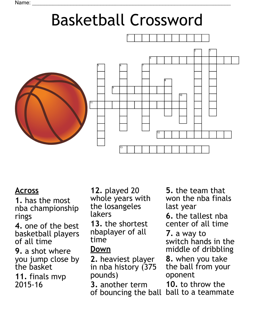 Basketball Clues: One is used in basketball crossword (Solve It Here)