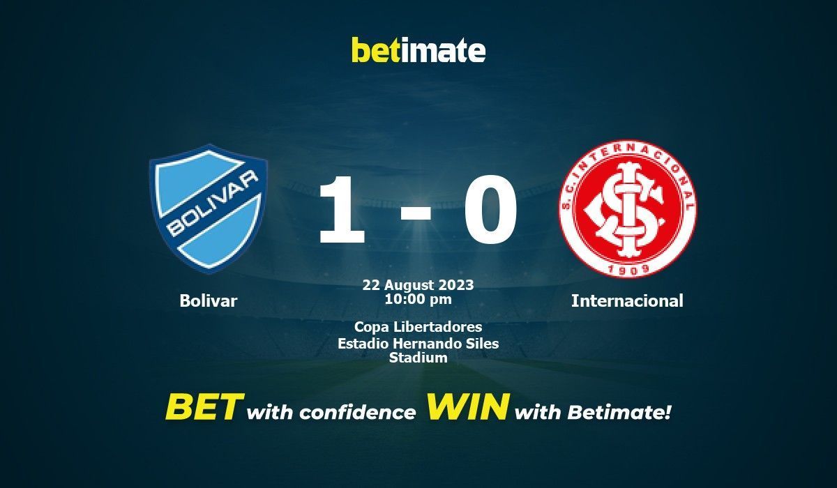 Bolivar vs Internacional Prediction: Easy Guide to Betting. Get the Latest Insights!