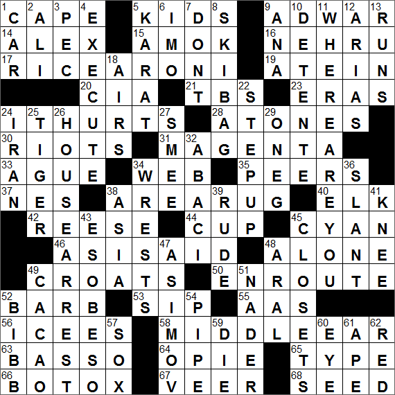 Italian Crossword Puzzle:  Clue for the Name Paul