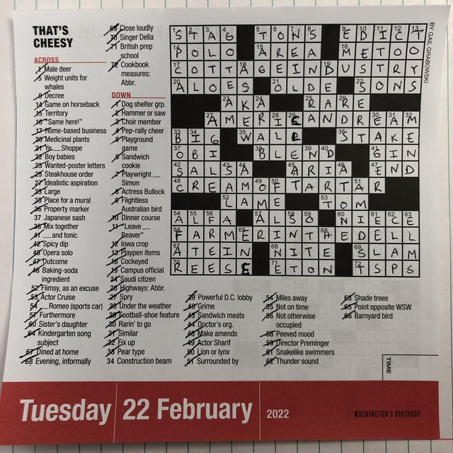 Ready for a Tough Crossword? Try an Exacting One Today