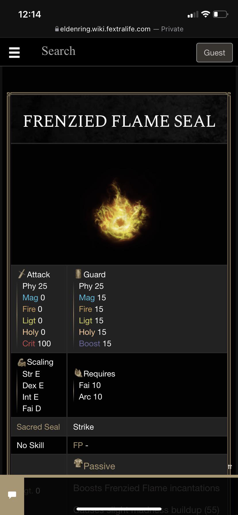 Frenzy Flame Seal: Is It Worth It in Elden Ring?