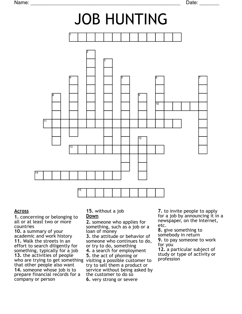 Employ NYT Crossword for Job Hunting? Employers Explain How Puzzle Skills Can Help You Stand Out.