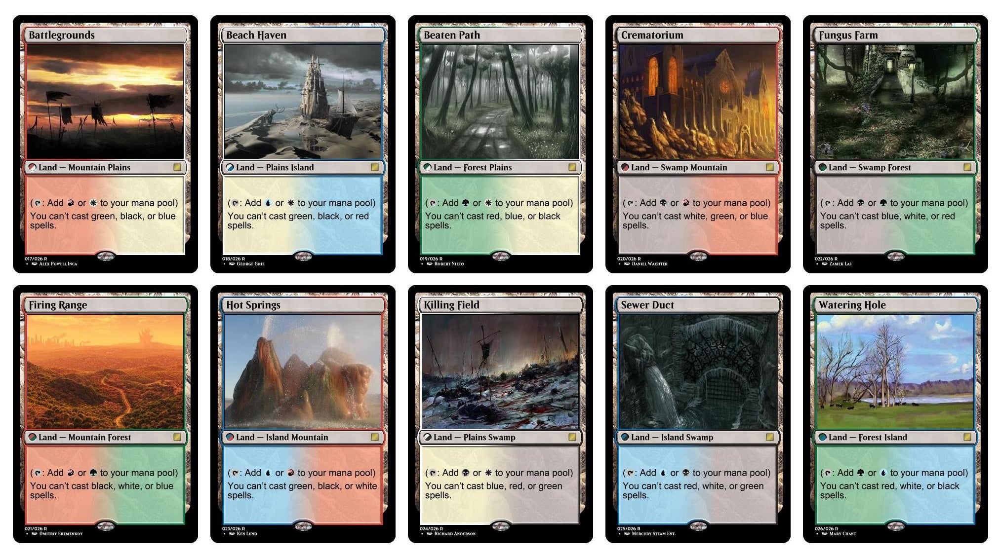 Dual Lands by Color: Find the Perfect Pairings Easily!