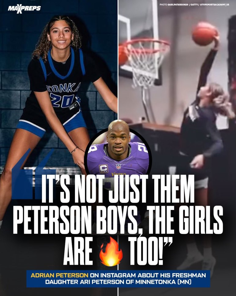 Following Her Dad? Adrian Petersons Daughter Plays Basketball.