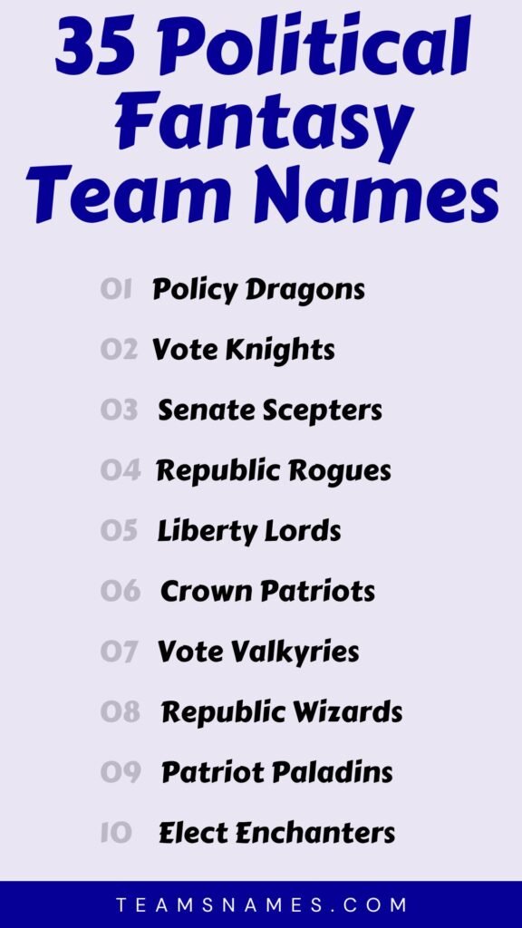 Top Political Fantasy Football Team Names: Win Your League!