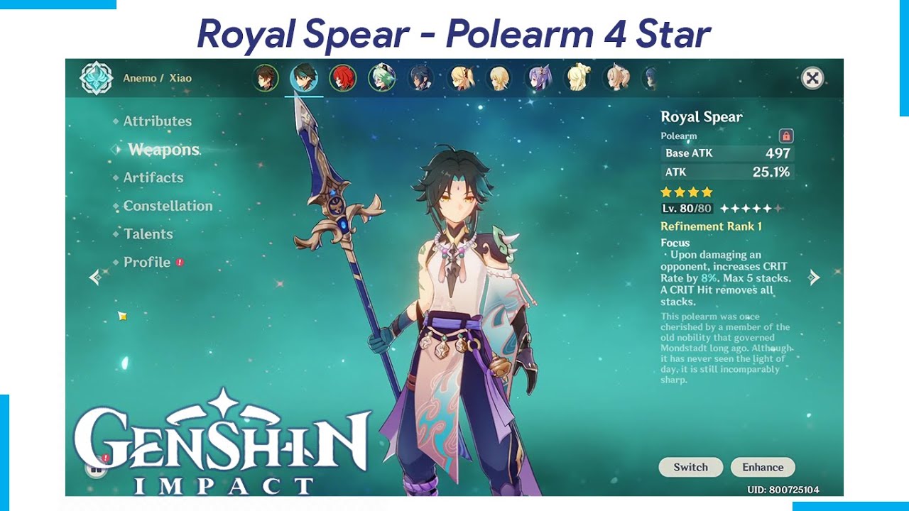 Royal Spear Genshin: Best Build, Stats & How to Get It!