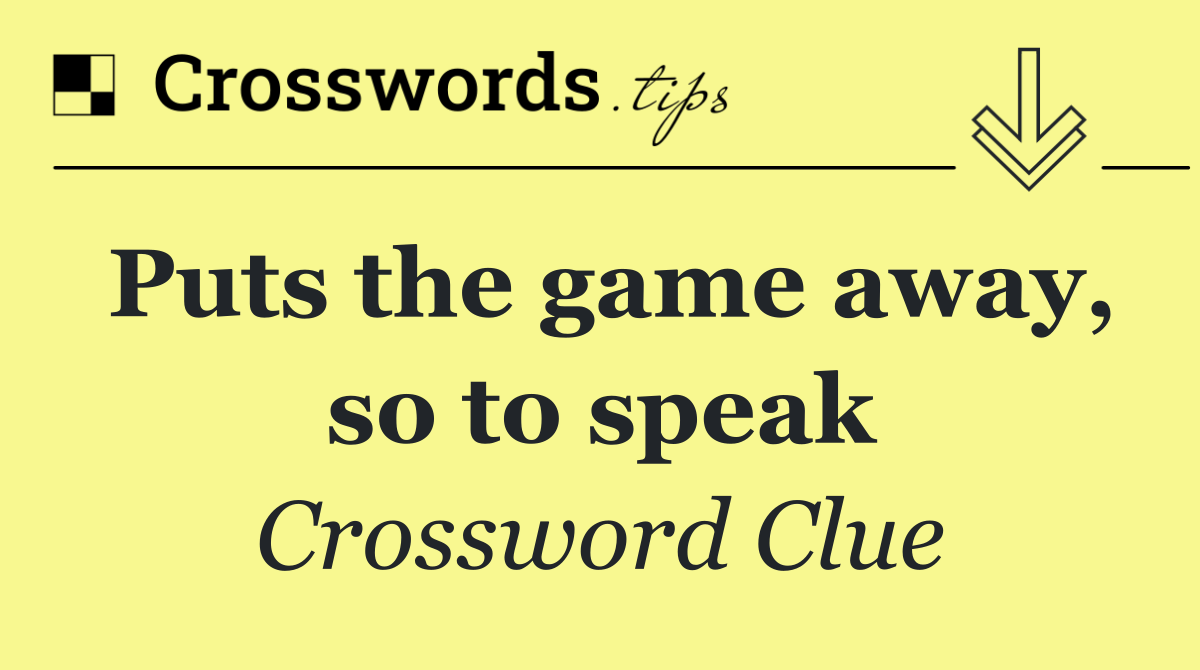 Puts Away Crossword Hints: Get Better at Solving Puzzles!