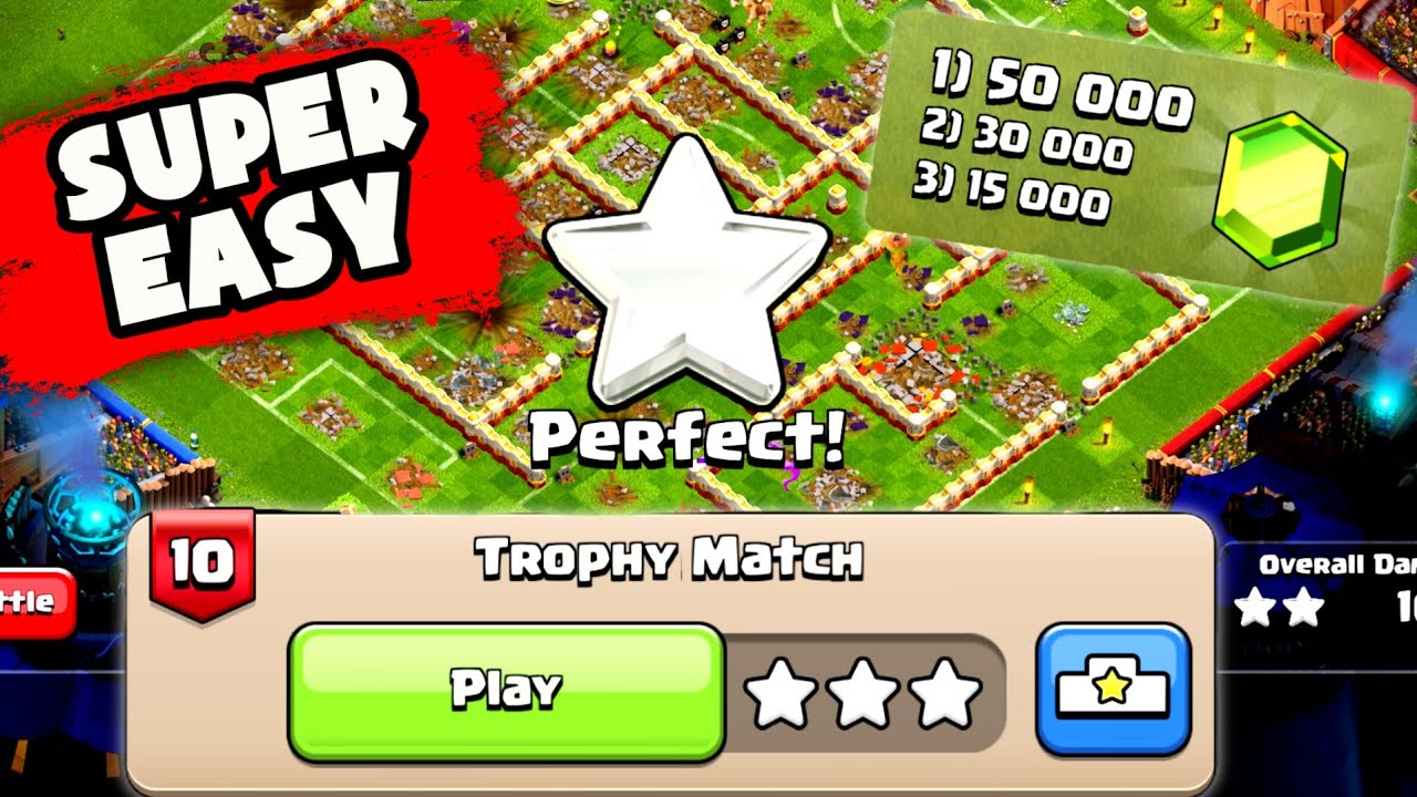 Coc trophy match: Simple tips to win and push trophies fast!